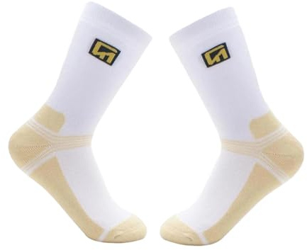 Perfeclan Calcetines de Patinaje Artístico, Medias hasta La, Transpirables para Patines de Hielo para Niños, Calcetines de Esquí Cómodos para Y, M, Blanco