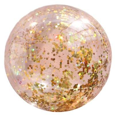 Pelota De Playa con Lentejuelas, Ø40 Cm Pelota Des Playa Hinchable Beach, Balón Des Playas Enorme, De Pelotas Piscina con Brillo Transparente, para Niños Y Adultos