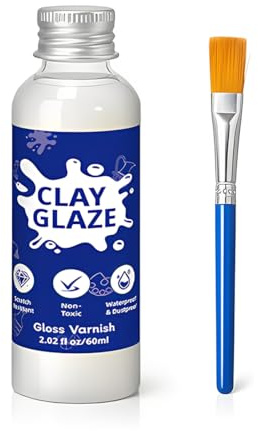 GXGM Vernice Trasparente Lucida per Argilla a Secco Vernice per Ceramica, Legno Pittura ad Olio Graffi e Usura Adatta per Ceramica, Pittura a Olio