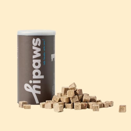 Hipaws All Natural Beef Liver Freeze-Dried Cat Treats Toppers (55g Tube) | Fresh Beef Liver Dog Treats; Freeze Dried to Protect Nutrition and Rich Protein, Easy Digestion for Cats and Dogs