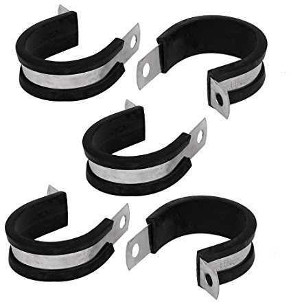 sourcing map 5Stk 30mm Dmr. EPDM Gummi P Clips Kabelschlauch Rohrschellen Halter gezeichnet de