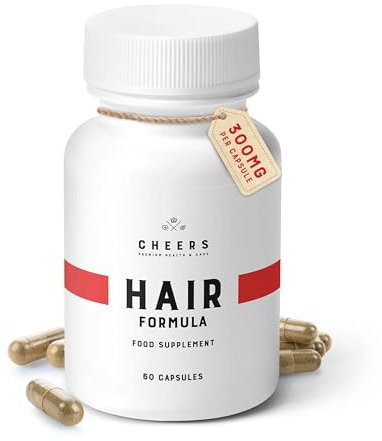 CHEERS - Hair Formula, 60 Capsules, Hair Skin and Nails Vitamins for Adults, Vegan Hair Vitamins, Hair Supplement with Phosphatidic Acid