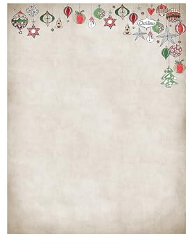 Great Papers! Vintage Ornaments Holiday Letterhead, 8.5 x 11, 80 sheets (2018023)