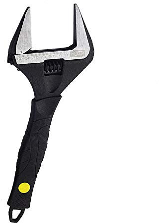 SENRISE Llave ajustable de 15 cm con boca ancha y mordaza ancha con agarre suave (165 mm)