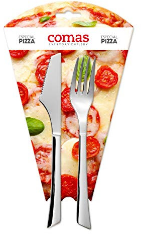 Paire de couverts Naples avec fourchette et couteau, parfaits pour couper et déguster la pizza
