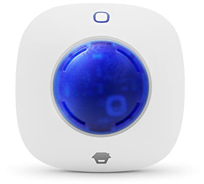 Chuango WS-105 Sirena inalámbrica para Interiores - Alarma antirrobo con luz estroboscópica Azul. Sistema de Seguridad de Rendimiento para el hogar - Volumen 90 dB - Compatible con Accesorios