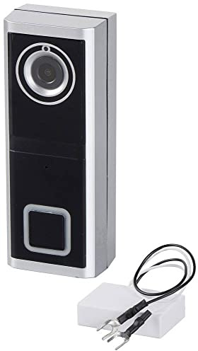 Heidemann WI-FI-Video Türklingel Mobile 1 (schwarz-silber, für verdrahtete Gongs, Wi-Fi-Steuerung per App, 24/7 Überwachung möglich, 140° Weitwinkel Linse, Funkklingel) 70716