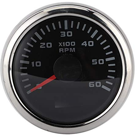 Bilvarvräknare, Bil 52mm 6000RPM LCD-varvräknare Vattentät Varvräknare för Bil, Utombordsmotor, Entreprenadmaskiner, Motorcykel Varvräknare