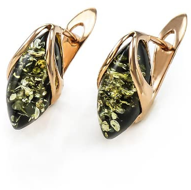 Örhängen bärnsten droppar i roséguld förgyllt sterlingsilver 925, färg – grön, S, örhängen roséguld bärnsten, sommar 2021 kollektion, Small, Amber Silver Roséguld, Bärnsten