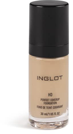 Inglot HD Perfect Coverup Foundation, Für einen langanhaltenden Effekt mit HD Pigmenten, Hypoallergen, natürliches, makelloses Aussehen, mit weißen Trüffelextrakts, 30 ml : 81