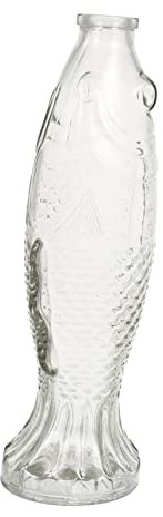 WOONEKY Flasche Mit Fisch-Design Dekorative Glasflasche in Fischform Klare Fischflasche Für Blumenarrangements