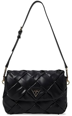GUESS Zaina Flap Shoulder Bag Black