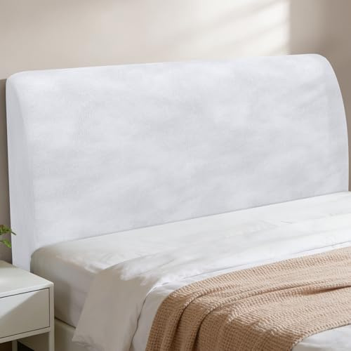 Yidaxing Copri Testiera Letto Matrimoniale, Copri Testata Letto Matrimoniale 180 Copritestata x Letto Matrimoniale per la Decorazione Della Camera da Letto (Pile Bianco Volpe Argentata)