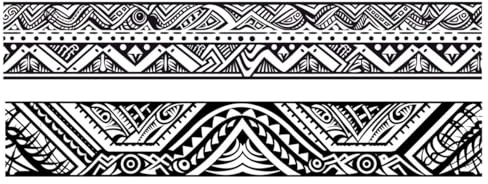 2 Blätter Temporäres Armband Tattoo Maori Tattoo Tribal Tattoo Fake Tattoo KAB06 24