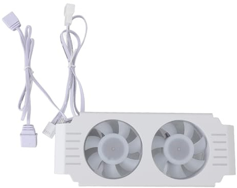 RAM-Kühler, ARGB Dual-Lüfter Kühlkörper, PWM Temperaturregelung, Computer Speichermodul für DDR DDR2 DDR3 DDR4 DDR5 (Weiß)