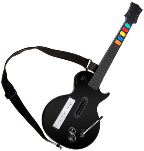 NBCP Wii Gitarre, Wii Guitar Controller für Guitar Hero und Rock Band Games mit Gitarrengurt