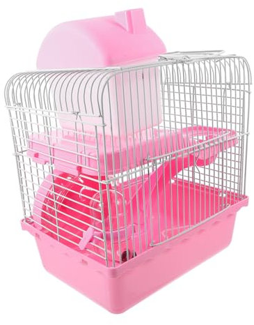 Levemolo Doppelstöckiges Hamsterversteck Zwerghamsterkäfig Hamsterkäfig Für Kleine Haustiere Mäusekäfig Mit Spielplatz Und Schlafbereich Rattenkäfig Für Hausmäuse