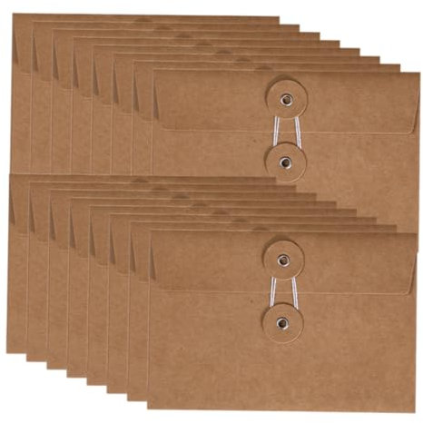 CANIGHT -Teilige Umschläge aus Kraftpapier Einladungstaschen für Hochzeit und Büro Tragbar und Langlebig