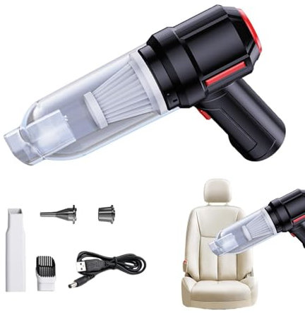 YRTUOP Aspirapolvere wireless, aspirapolvere USB per auto,Aspirapolvere portatile da 120 W USB ricaricabile per auto | Aspirapolvere portatile per auto, senza fili, per polvere, animali domestici,