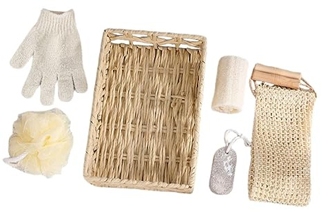 PACKOVE 1 Satz Teiliges Körperpflege Set mit Body Scrubber Badeschutzhandschuhen und Fußfeile Duschzubehör für Sanfte Hautpflege und Gründliche für Männer