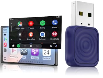 Carlinkit Mini Ultra Wireless CarPlay & Android Auto Adapter – Plug & Play-Dongle für iPhone & Android, Konvertiert kabelgebunden zu kabellos, USB-A/USB-C, kompatibel mit OEM-kabelgebundenen Autos