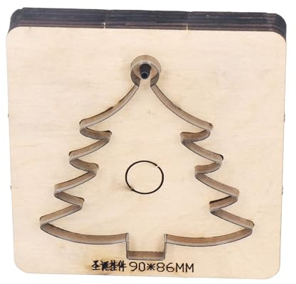 Cortero de cuero Die El árbol de Navid de Navid acero y cuero de madera de abedul Herramienta de embarcación para la arcilla de tela de cuero