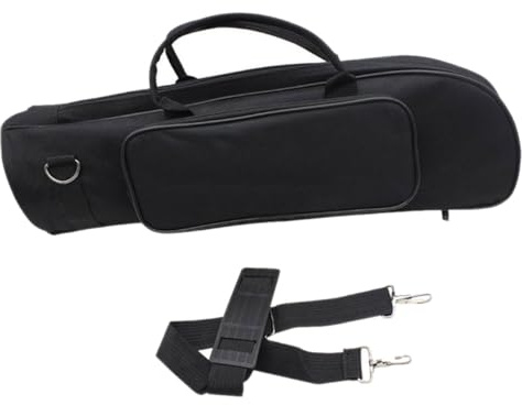 Homoyoyo Bolsa para Trompeta Pequeña, Funda Portátil de Tela Oxford Acolchada Asa y Correa Ajustable, Estuche de Transporte para Instrumentos Musicales de Viento, Bolsa de Instrumentos
