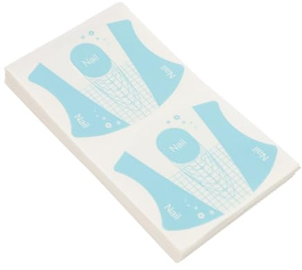 VILLFUL Formes D'ongles Autocollantes pour Extension Rapide en Pvc Bleu, 100 Feuilles Réutilisables pour Manucure DIY et Décoration Ongles Professionnelle