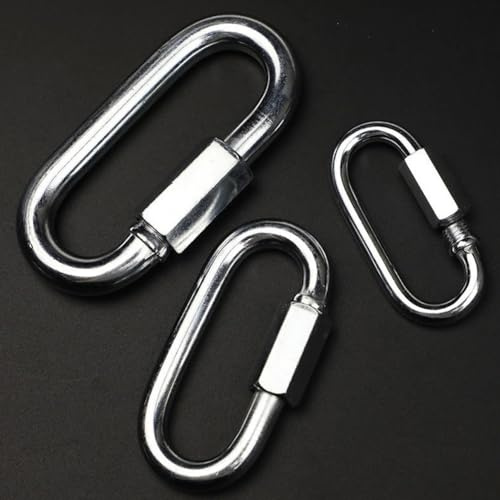Metallverbinder mit Gewinde für sichere Ketten- und Kabelbefestigungen im Freien, Camping, Angeln, Fitnessgeräte und Haustiergehege, 10 Stück (M6)