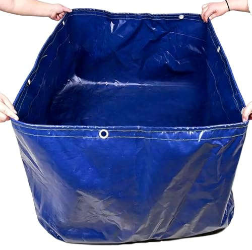 Yopappol Laghetto per Piscina per Pesci in Tela con Valvola di Scarico, Serbatoio per Laghetto Fuori Terra Pieghevole in PVC - Uso Esterno/Interno per Pesci Rossi, Tartarughe, Multiuso(3x1x1.0m)