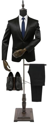 Schneiderpuppe, Höhenverstellbar Schneiderpuppe Schaufensterpuppe, Männliche Kleiderform, Flexibler Mannequin Gliederpuppe für Bekleidungsgeschäfte, Brustumfang, 96 cm,Taille 82 cm,Hüfte 92 cm