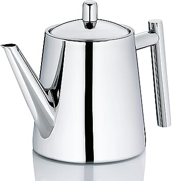 kela Teekanne mit Siebeinsatz, Edelstahl 0,9 l ANCONA, für losen Tee und Teebeutel, Teebereiter