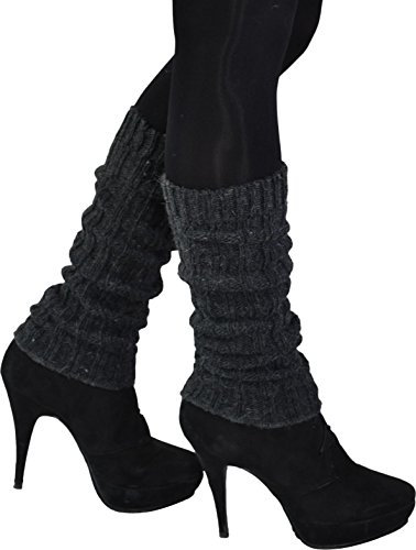 normani Warme Strick Stulpen aus Schafwolle oder Alpakawolle Farbe Alpaka-Anthrazit