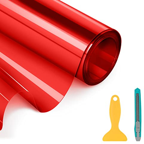 YAOBLUESEA Scheinwerfer Tönungsfolie Auto Folie Rückleuchten Nebelscheinwerfer Aufkleber rot 200x30cm