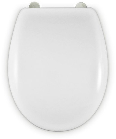 ABATTANT WC COMPATIBLE | FORME O | SIÈGE DE TOILETTE STANDARD UNIVERSEL | CHARNIÈRE EN INOX RÉGLABLE ET AMOVIBLE | INSTALLATION ET NETTOYAGE FACILES | ULTRA RÉSISTANT | 43 x 36 x 5,5 cm