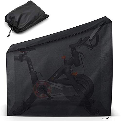 Exercise Bike Cover for Peloton Stationary Bike Upright Indoor Cycling Protective Cover Dustproof Waterproof Sunshine-Proof Out Door Bike Cover Black