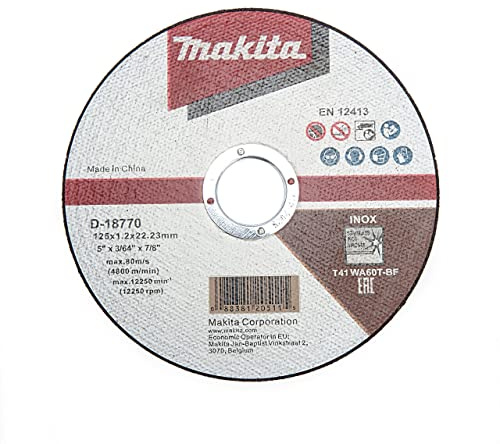 Makita Trennscheibe 125x1,2x22 Edelstahl, Packung 100 Stück D-18770-100