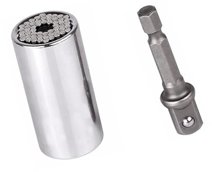 TopHomer Universal Socket Grip Adapter 1/4'' 5-14mm Power Drill Adapter Self-Adjusting Socket Wrench Multi-Function Hand Repair Tools
