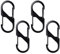 4Pcs Carabiner Keyring Clip, 5cm Locking Carabiner Buckle, S Shape Keychain Clip, Double Clip Hook for Camping, Travel, Hiking