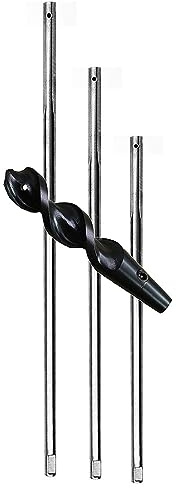 Made in The USA, Eagle Tool US ETD750KIT Dirt Auger Installer Drill bit, 3/4-Inch Head with 1/4-inch by 51-Inch, 33-inch, and 69-inch Shanks Included