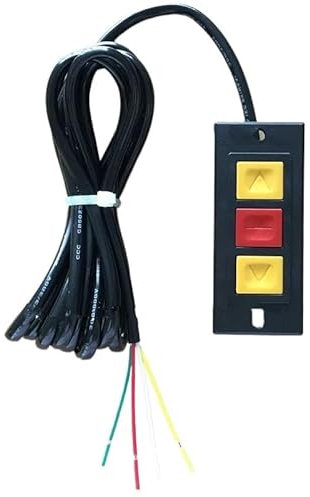 Knopfschalter Rolltor bis for Anschlag 3-Tasten-Tastenschalter mit schwarzem Kunststoffgehäuse und Leitung