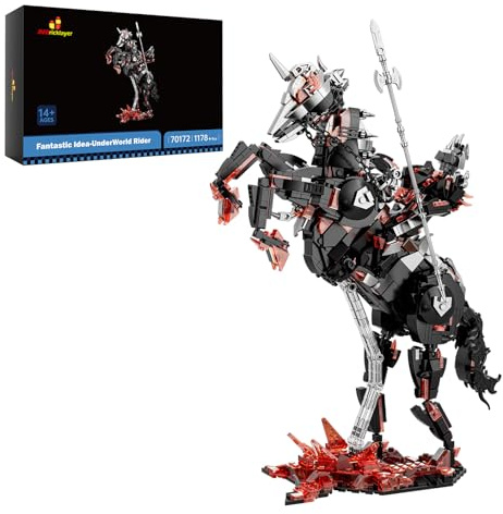 JMBricklayer Set di mattoncini da costruzione con cavalli di guerra 70172 - Dark Rider (Hell Rider) - Action Figure