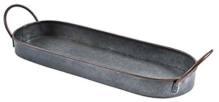 LVUNZJCA Plateaux Décoratifs Plateau de Service galvanisé par Plateau Industriel de Fer en métal de Style for la Table Basse Plateau de Service