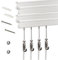 Sistema per appendere quadri, innovativo sistema di binari per appendere quadri, include 4 guide per quadri da 61 cm, 4 ganci da 2 m e accessori per l'installazione, elegante kit per appendere quadri