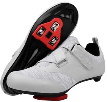 Fooceoute Outdoor-Radschuhe,Indoor Outdoor-Radschuhe,Spin MTB Schuhe,Geringes Gewicht,rutschfest,Geeignet FüR Mountainbiken,Indoor-Cycling-Kurse,Spin Bike-Kurse,Mountainbiken Und Touren