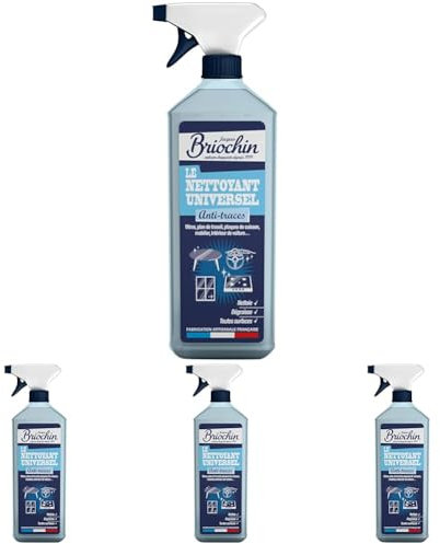 JACQUES BRIOCHIN - Nettoyant Universel Anti-Traces - Nettoie, Dégraisse - Toutes les Surfaces Même Fragiles - Sans Rincage - Fabrication Française - 750 ml (Lot de 4)