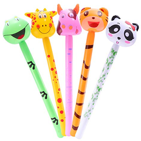 PHENOFICE 5stücke Teiliges Aufblasbare Tier-sticks Aus Pvc Bunte Junge Mädchen-spielzeuge Für Geburtstagsfeiern Und Partydekoration Kinderfreundlich Und Vielseitig Einsetzbar Zufällige Desig