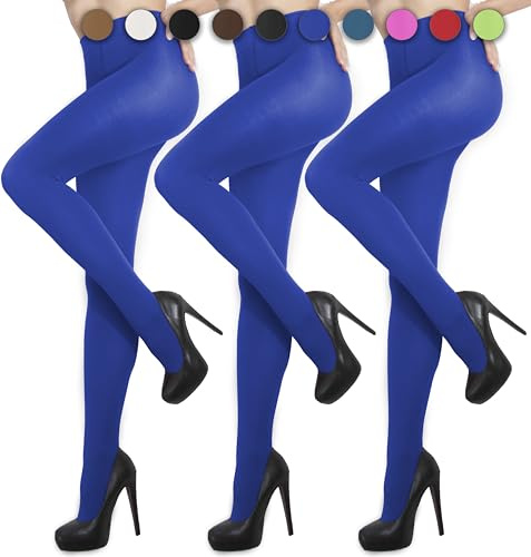 sesto senso 3 Pack Strumpfhosen Damen Blickdicht 50 Den Microfaser 3D
