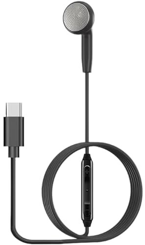 Auriculares con cable de un solo lado, auriculares de teléfonos inteligentes mono, auriculares con micrófono, aislamiento de ruido, micrófono incorporado, 120 cm/3.94ft, para compañeros de trabajo fam