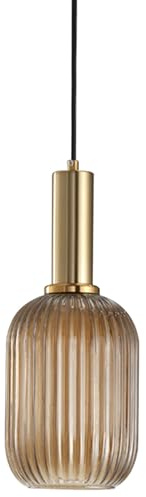 Moderne stil Ohne Stromanschluss Hängelampen mit batterie,Batteriebetriebene Glas Pendelleuchte mit Fernbedienung,Kabellos Hängelampe RGB Farben dimmbar,wiederaufladbare Beleuchtungsvorrichtung.(Amber